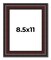 Photo Size Linear Brown Picture Frame - UV Acrylic, Foam Board Backing, Hanging Hardware